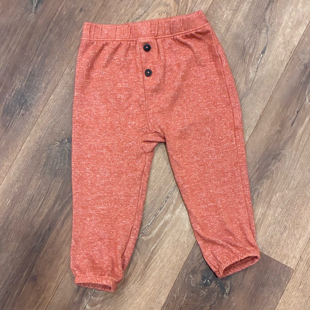 Easy Peasy Burnt Orange Soft Jogger Pants Bottoms Causal Comfy Play 24m